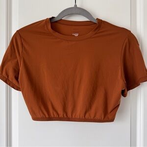 SKIMS Fits Everybody Copper Cropped T-Shirt | Size L
